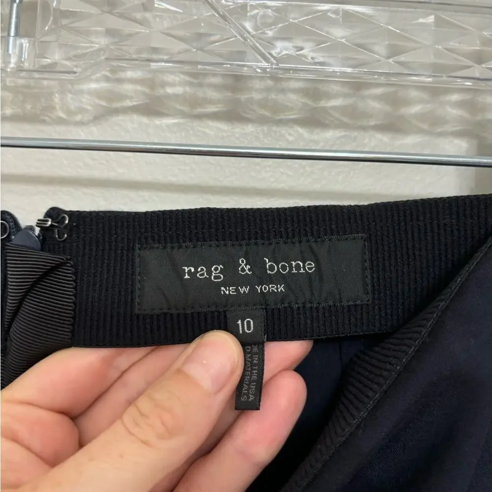 Rag & Bone Simone Lace Up Pants in Navy Blue - Size 10